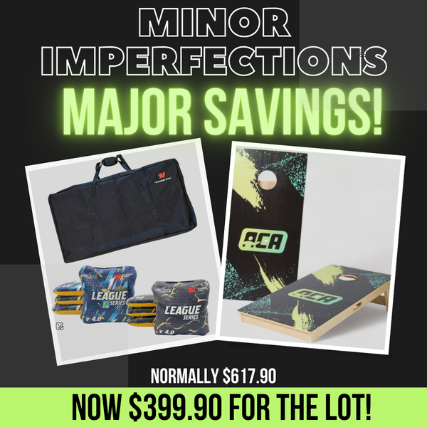 EASTER DEAL - Premium Cornhole Value Package Dent & Scratch | Save over 30%