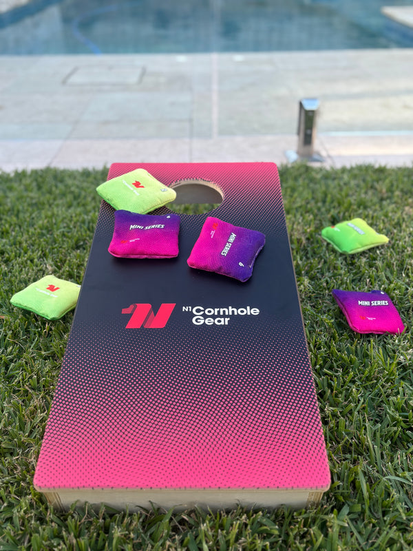 Mini Cornhole Set | Premium Series | Boards, Bags, Carry Case