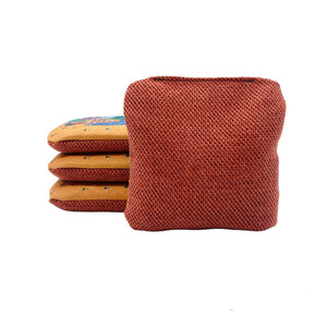 Set of 4 Pro grade cornhole bags - original artist design - Mambo style - carpet bags