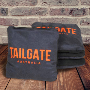 Tailgate Australia Dual Side Bags | Outback Series | Stick and Slick | Full Set | 4 Charcoal Black 4 Burnt Orange